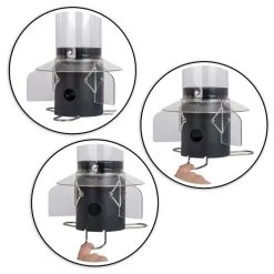 Leto Bird Seed Feeder For Small Birds -Bird Supplies Store 30023 leto black jvg